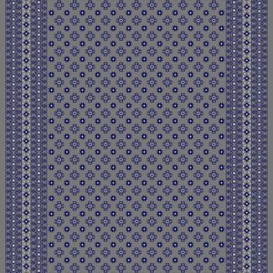 Gray-Blue Turkish Carpet with Border